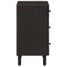 Table de chevet noir 50x33x60 cm bois de manguier massif 
