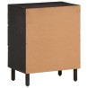 Table de chevet noir 50x33x60 cm bois de manguier massif 