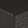 Table de chevet noir 50x33x60 cm bois de manguier massif 