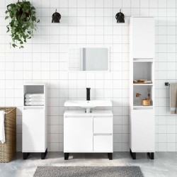 Armoire de salle de bain blanc brillant 65x33x60 cm 