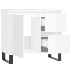 Armoire de salle de bain blanc brillant 65x33x60 cm 