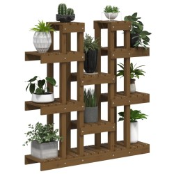 Support à plantes Marron miel 104,5x25x109,5 cm Bois massif pin 