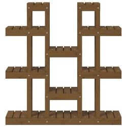 Support à plantes Marron miel 104,5x25x109,5 cm Bois massif pin 