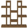 Support à plantes Marron miel 104,5x25x109,5 cm Bois massif pin 