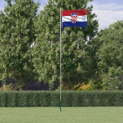 Drapeau de la Croatie et mât 6,23 m Aluminium 
