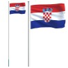 Drapeau de la Croatie et mât 6,23 m Aluminium 