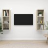 Meubles TV muraux 2 pcs Chêne sonoma Bois d'ingénierie 