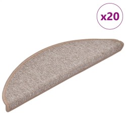 Tapis d'escalier 20 pcs marron 56x17x3 cm 