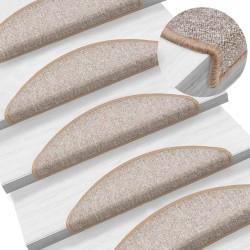 Tapis d'escalier 20 pcs marron 56x17x3 cm 