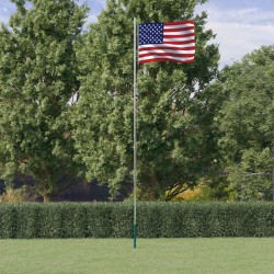 Drapeau des États-Unis et mât 6,23 m Aluminium 