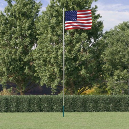 Drapeau des États-Unis et mât 6,23 m Aluminium 