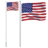 Drapeau des États-Unis et mât 6,23 m Aluminium 