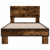 Cadre de lit sans matelas chêne fumé 90x190 cm 