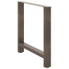 Pieds de table à manger en acier naturel 2 pièces 70 x (72-73) cm Acier 
