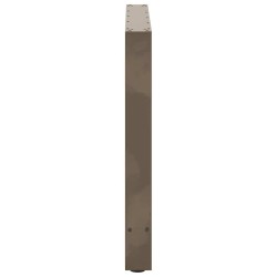 Pieds de table à manger en acier naturel 2 pièces 70 x (72-73) cm Acier 