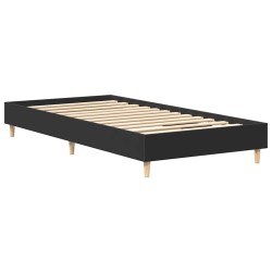 Cadre de lit sans matelas noir 100x200 cm bois d'ingénierie 