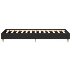 Cadre de lit sans matelas noir 100x200 cm bois d'ingénierie 