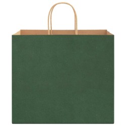Sacs en papier 250 pcs avec poignées vert 32x22x28 cm 