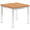 Table d'appoint de jardin 45x45x38 cm Bois de teck et inox 