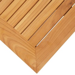 Table d'appoint de jardin 45x45x38 cm Bois de teck et inox 