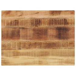 Dessus de table rectangulaire bois massif de manguier brut 
