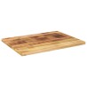 Dessus de table rectangulaire bois massif de manguier brut 