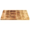 Dessus de table rectangulaire bois massif de manguier brut 