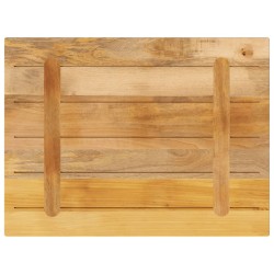 Dessus de table rectangulaire bois massif de manguier brut 