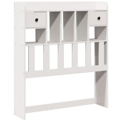 Tête de lit avec rangement blanc 75 cm bois massif de pin 