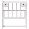 Tête de lit avec rangement blanc 75 cm bois massif de pin 