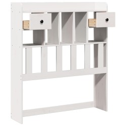 Tête de lit avec rangement blanc 75 cm bois massif de pin 