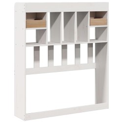 Tête de lit avec rangement blanc 75 cm bois massif de pin 