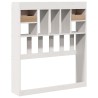 Tête de lit avec rangement blanc 75 cm bois massif de pin 
