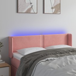 Tête de lit à LED Rose 147x16x78/88 cm Velours 