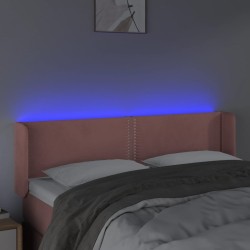 Tête de lit à LED Rose 147x16x78/88 cm Velours 