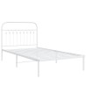 Cadre de lit métal sans matelas et tête de lit blanc 100x200 cm 