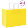 Sacs en papier 250 pcs avec poignées jaune 32x17x25 cm 