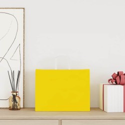 Sacs en papier 250 pcs avec poignées jaune 32x17x25 cm 