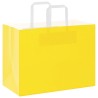 Sacs en papier 250 pcs avec poignées jaune 32x17x25 cm 