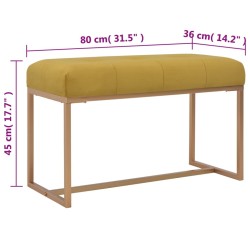 Banc 80 cm Moutarde Velours 