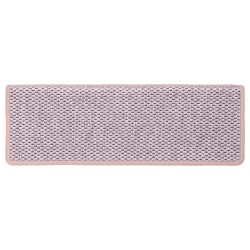 Tapis d'escalier autocollants aspect sisal 15 pcs rose 