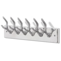 Crochets à vêtements de garde-robe 2 pcs Argenté Aluminium 