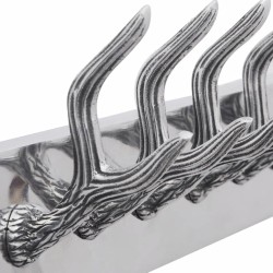 Crochets à vêtements de garde-robe 2 pcs Argenté Aluminium 