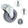 12 pcs Roulettes pivotantes à trou de boulon 75 mm 