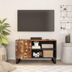 Meuble TV 80x33x46 cm bois de récupération et d'ingénierie 