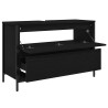 Meuble de salle de bain lavabo tiroirs chêne noir 90x34,5x60 cm 