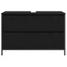 Meuble de salle de bain lavabo tiroirs chêne noir 90x34,5x60 cm 