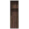Armoire de salle de bain étroite avec roulettes chêne marron 