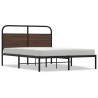 Cadre de lit sans matelas 135x190 cm chêne marron 