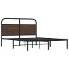 Cadre de lit sans matelas 135x190 cm chêne marron 